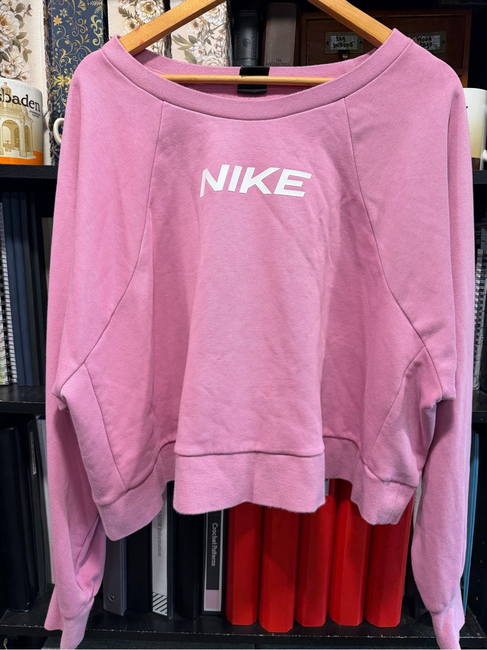 Nike Pink Logo Crew Sweatshirt